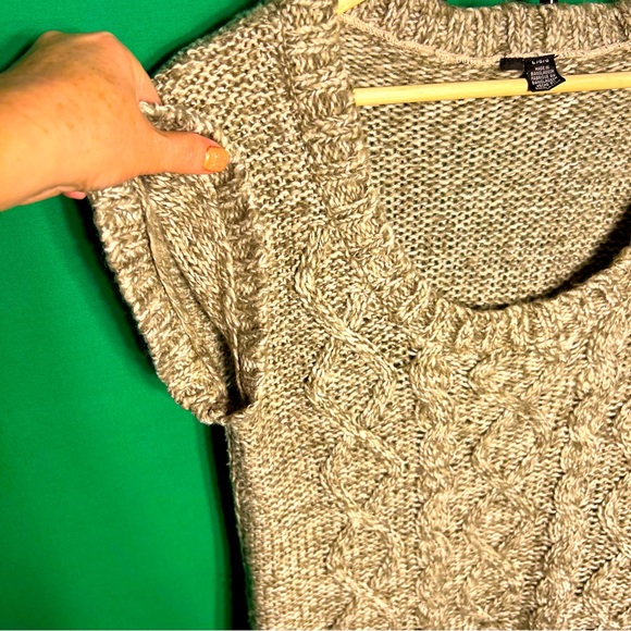 L Long Sweater or Mini Dress Short Sleeves Wool - Picture 4 of 10